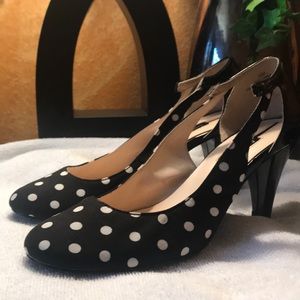 Polka Dot Genuine Leather Sole Sam & Libby Heels